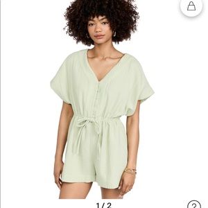 Cassidy Romper In Sunfaded Mint
